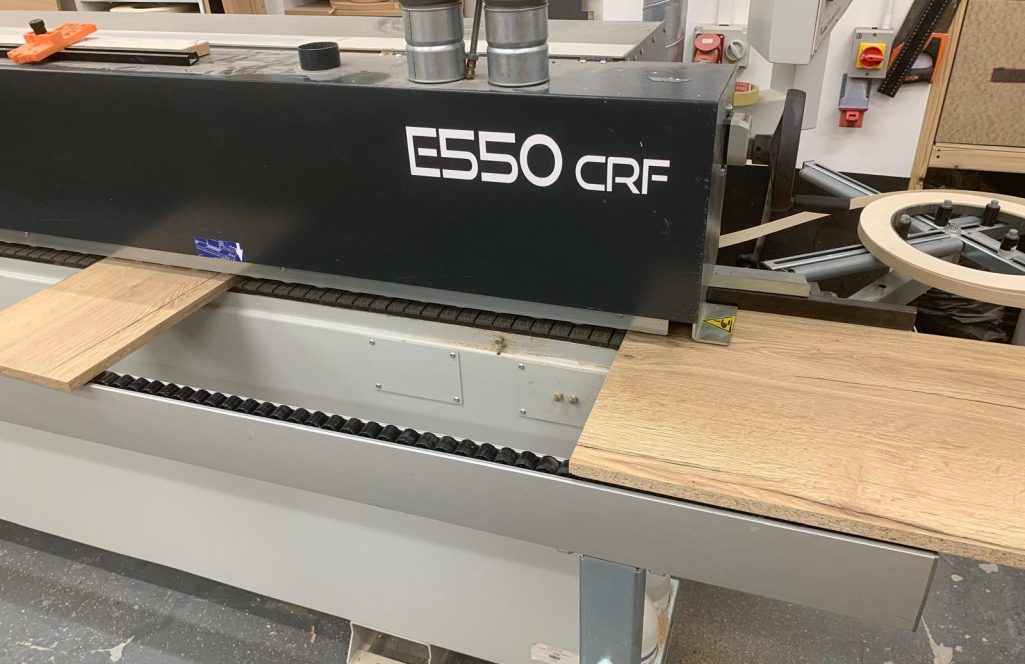 We use our edgebander which uses the latest technology along with abs edging to give a quality hard-waring finish 